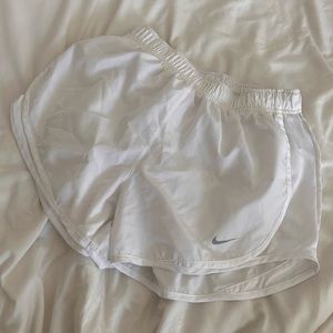 Nike white running shorts